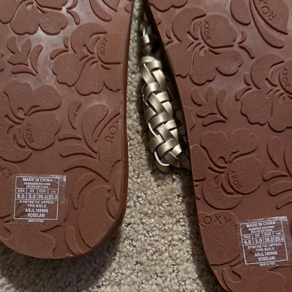 Roxy Silver Braided Sandals - Picture 2 of 2